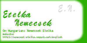 etelka nemecsek business card